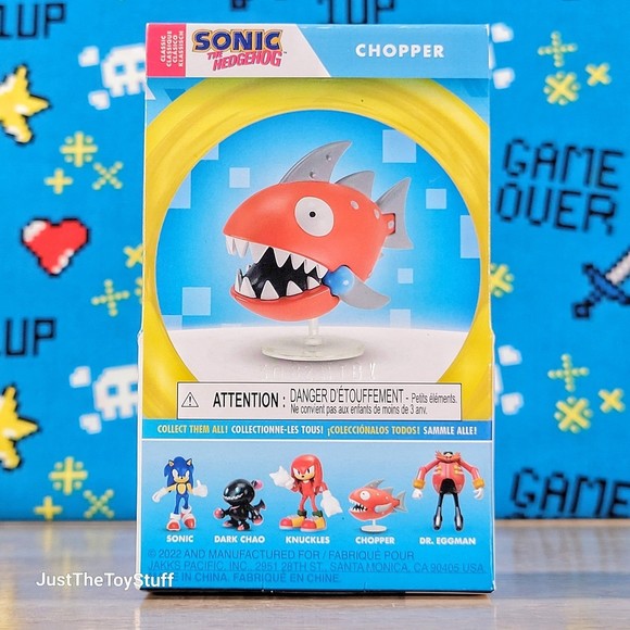 Jakks Pacific Sonic the Hedgehog Chopper 2.5" Collectible Video Game Figure New - Picture 4 of 11